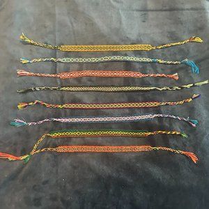 HANDMADE Multicolor Friendship Bracelets Lot of 8